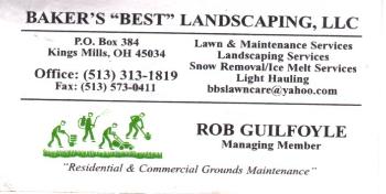 Bakers Best Landscaping, LLC  Rob Guilfoyle